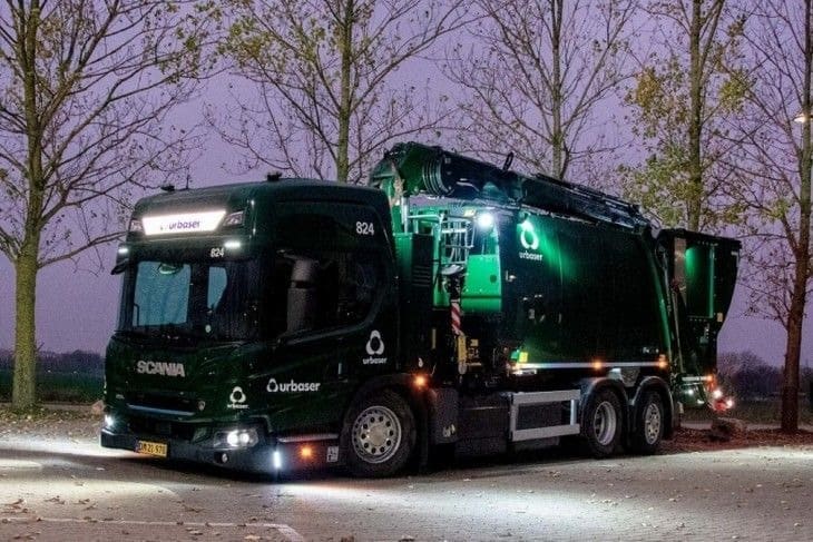 Електричний сміттєвоз Scania розпочав роботу в Копенгагені Scania сміттєвіз