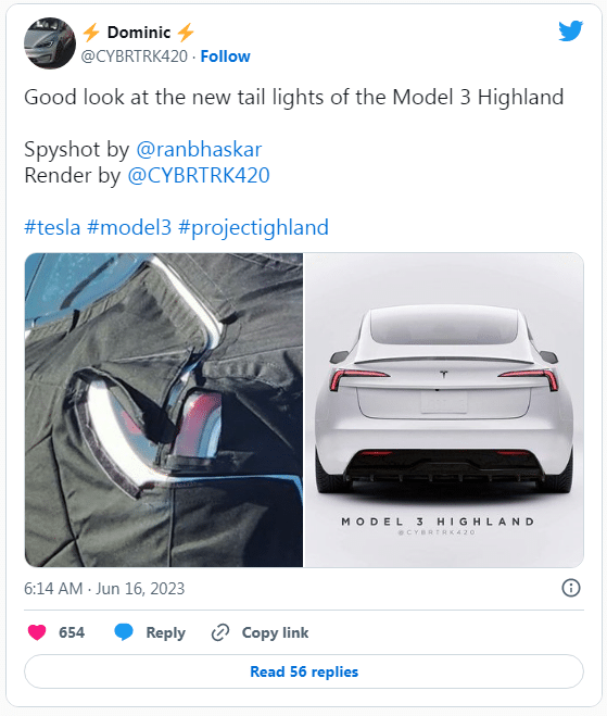 Tesla Model 3 твітер 2