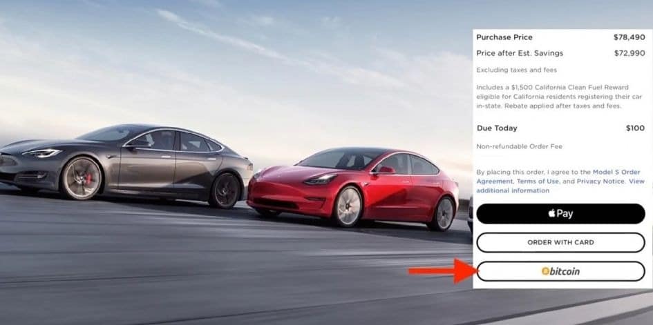 Tesla біткоїн