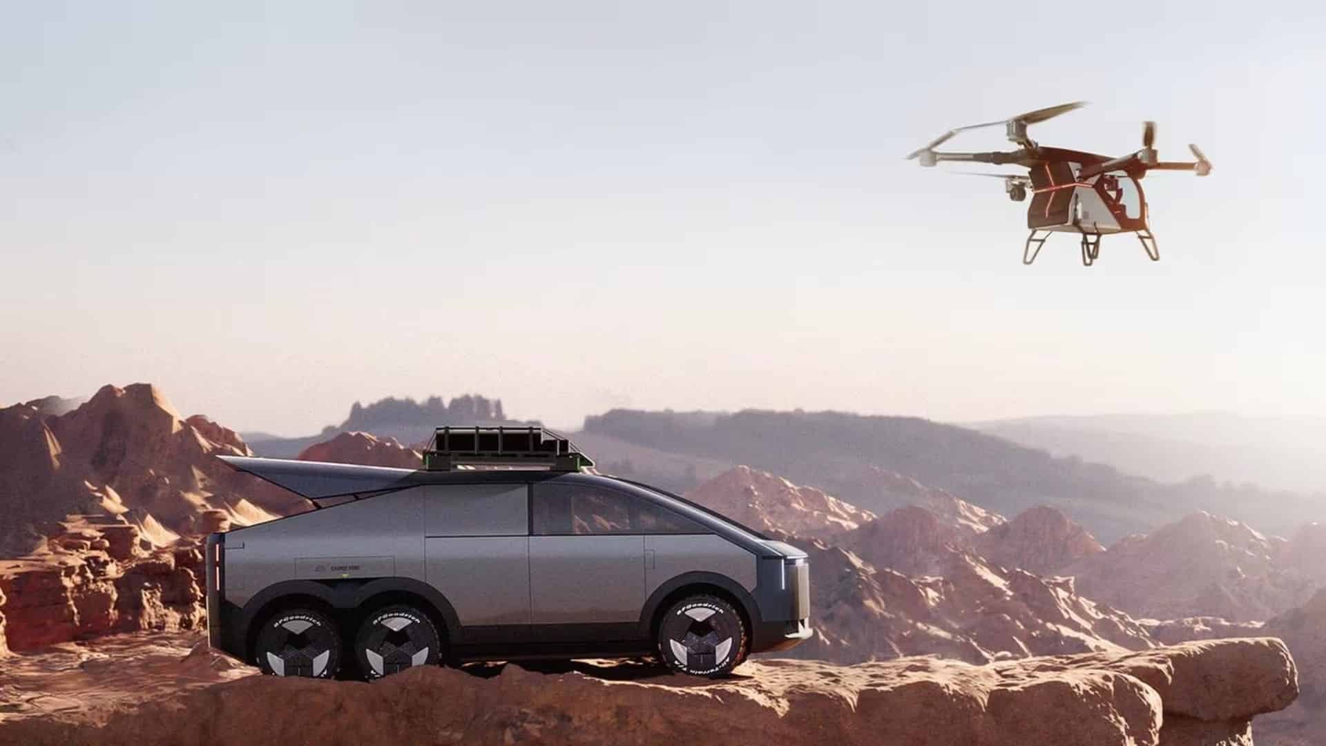 Китайська фірма презентувала шестиколісний клон Tesla Cybertruck Xpeng Tesla Cybertruck