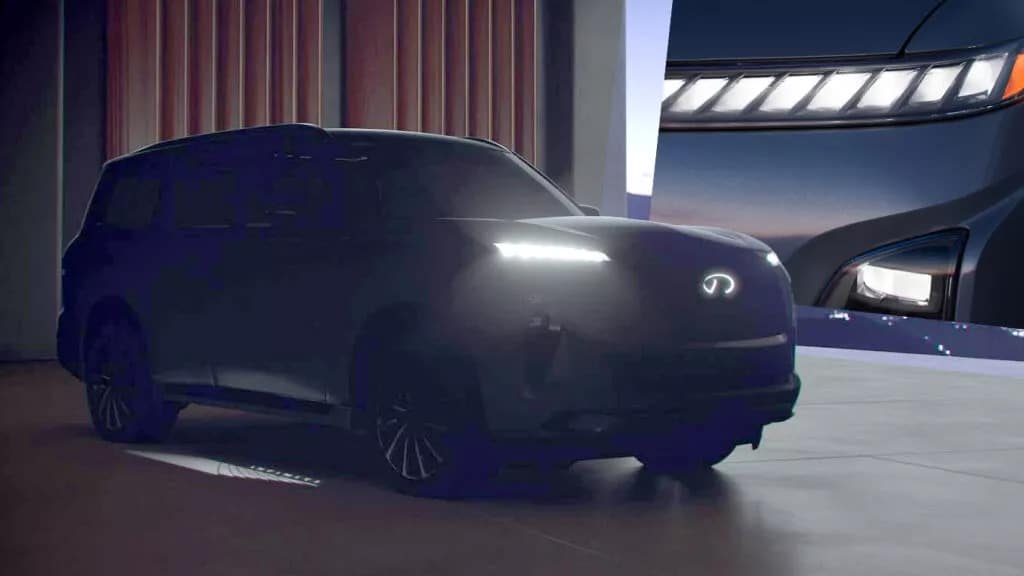 Компанія Infiniti показала тизер оновленого позашляховика QX80 Infiniti QX80 2025