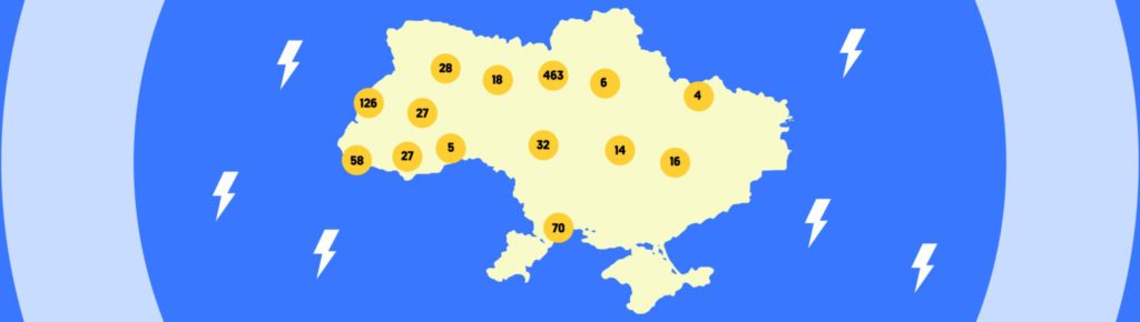 карта зарядок Україна