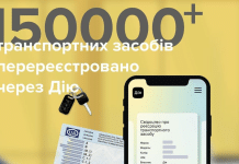 Вже 150 000 транспортних засобів пройшли перереєстрацію через Дію Дія